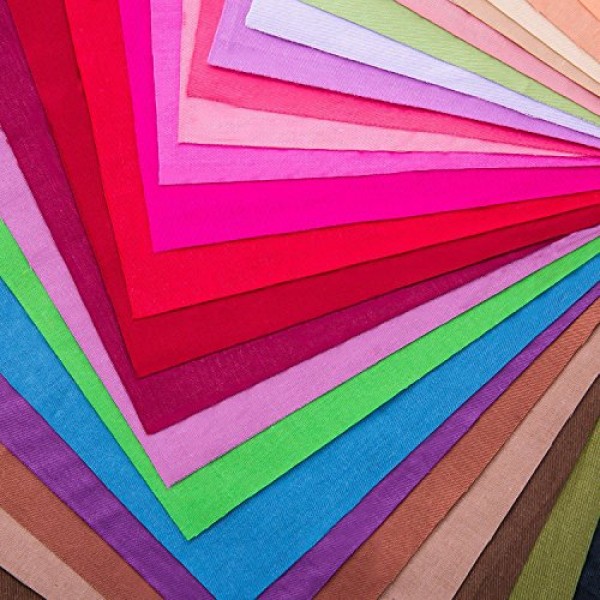 50 Pieces Multi-Colors Fabric Patchwork Cotton Mixed Squares Bundl...
