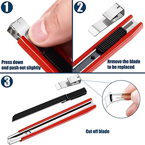 6 Pieces Craft Knifes Hobby Knife Set with 52 Pieces Spare Knife S...