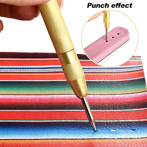 7 Pieces Automatic Center Hole Punch Spring Loaded Drill Punch Bra...