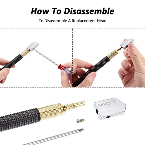 Glass Cutter Tool Mirror Cutting Tool with 2-6 mm, 5-12 mm, 12-20 ...