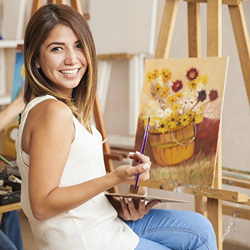 Mudder 12 Pieces Artist Paint Brushes Fine Paint Brush for Acrylic...