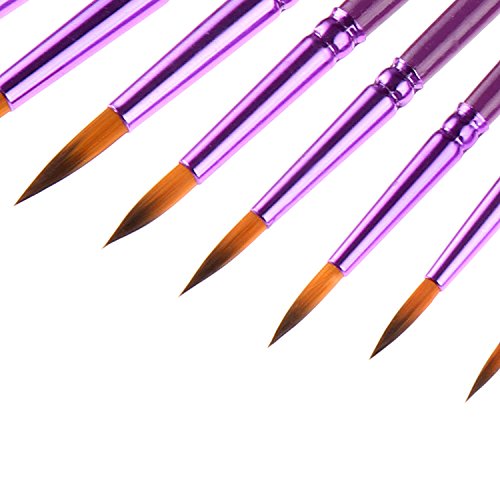 Mudder 12 Pieces Artist Paint Brushes Fine Paint Brush for Acrylic...