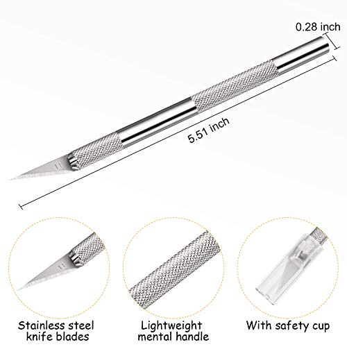 Mudder 15 Packs Hobby Knife Precision Knife Set, Stainless Steel P...