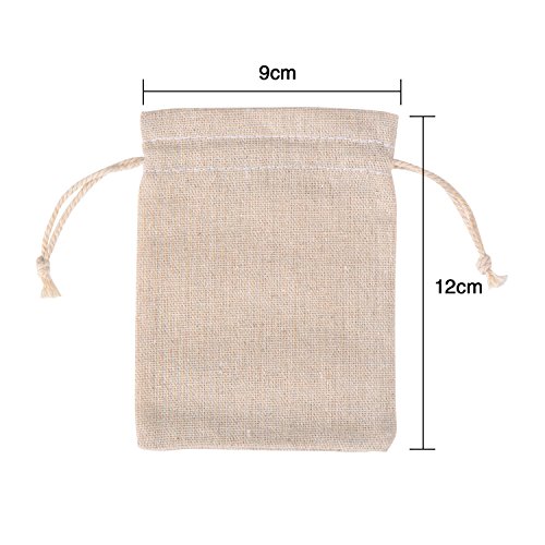 Mudder 20 Pack Cotton Muslin Bags Drawstring Muslin Bag for Weddin...