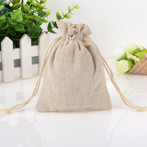 Mudder 20 Pack Cotton Muslin Bags Drawstring Muslin Bag for Weddin...