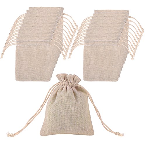 Mudder 20 Pack Cotton Muslin Bags Drawstring Muslin Bag for Weddin...
