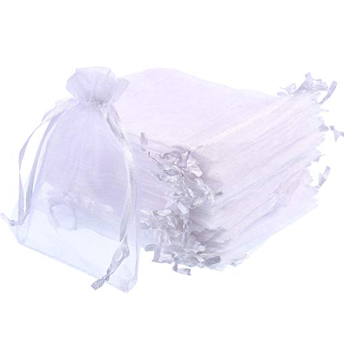Mudder 50 Pack Organza Gift Bags Wedding Party Favor Bags Jewelry ...