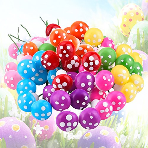 Mudder 64 Pieces Fairy Miniature Garden Ornaments, Mushrooms Set, ...