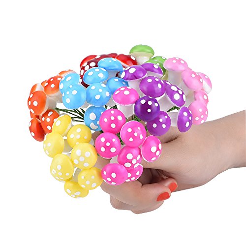 Mudder 64 Pieces Fairy Miniature Garden Ornaments, Mushrooms Set, ...