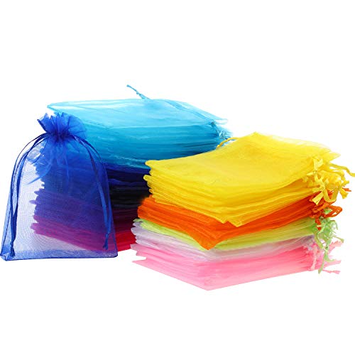 Mudder Organza Gift Bags Wedding Favour Bags Jewelry Pouches, Pack...