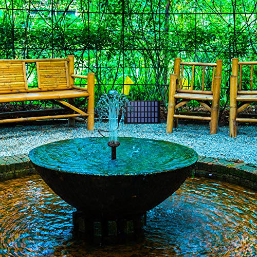 Mudder Solar Fountain Pump Solar Powered Panel Water Pump Garden F...