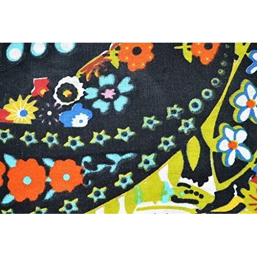 Mudit Crafts Black Paisley Print Dress Making Fabric Hand Block Pr...