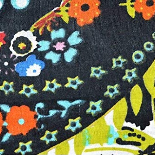 Mudit Crafts Black Paisley Print Dress Making Fabric Hand Block Pr...
