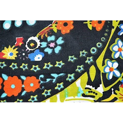 Mudit Crafts Black Paisley Print Dress Making Fabric Hand Block Pr...