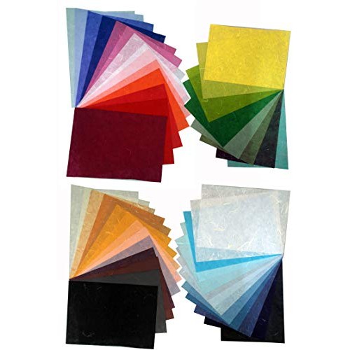 40 Sheets Mulberry Paper Sheet Design Craft Hand Made Art Tissue J...