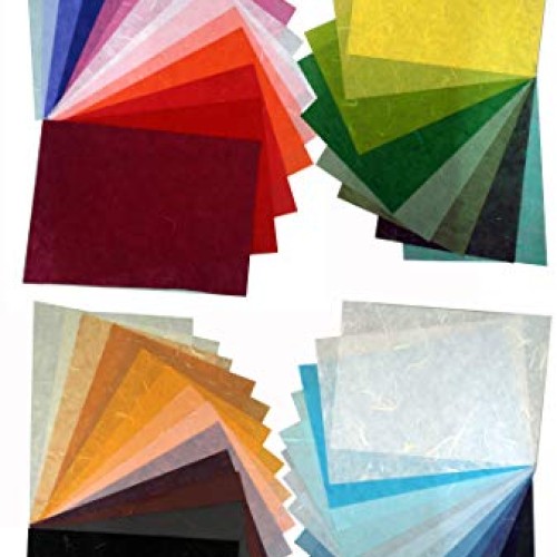 40 Sheets Mulberry Paper Sheet Design Craft Hand Made Art Tissue J...
