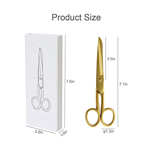 MultiBey Scissors Straight Recycled Stainless Steel 7 Copper Gold...