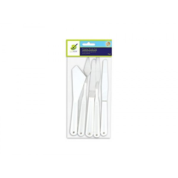 Multicraft Imports Color Factory PA214 5 Piece Plastic Palette Kni...