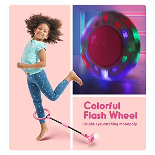 Mumba Kids Foldable Ankle Skip Ball Flash Jump Colorful Sports Swi...