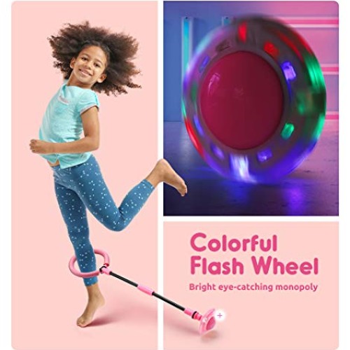 Mumba Kids Foldable Ankle Skip Ball Flash Jump Colorful Sports Swi...