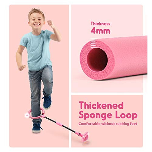 Mumba Kids Foldable Ankle Skip Ball Flash Jump Colorful Sports Swi...