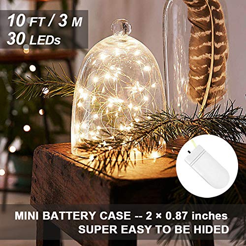MUMUXI 16 Pack Fairy Lights Battery Operated Included 10ft 30 LE...