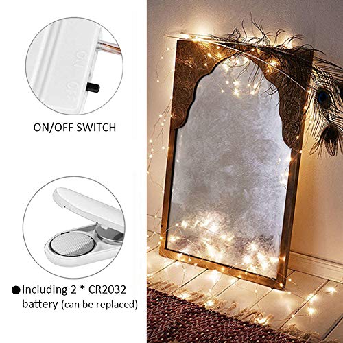 MUMUXI 16 Pack Fairy Lights Battery Operated Included 10ft 30 LE...