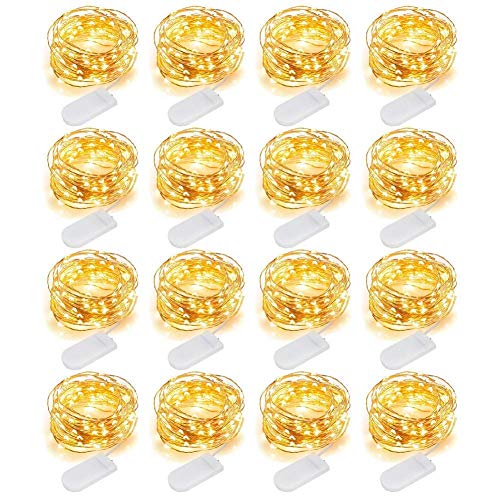 MUMUXI 16 Pack Fairy Lights Battery Operated Included 10ft 30 LE...
