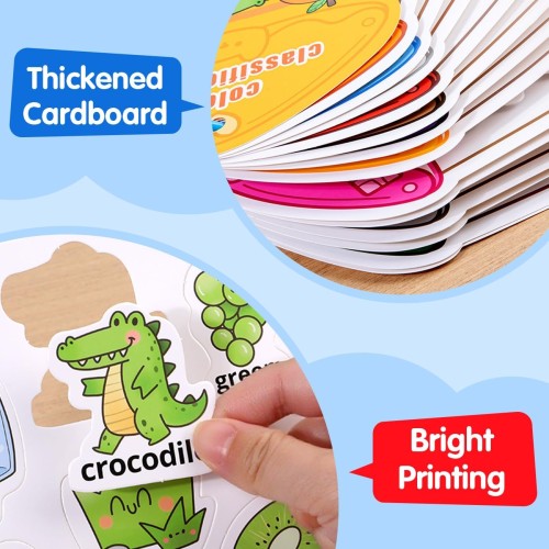 Montessori Busy Book Color Sorting Toys for Toddlers 2-4 Years