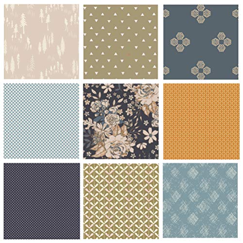 Boho Floral Quilt Bundle with Dark Colors | Winter Colors Fabric C...
