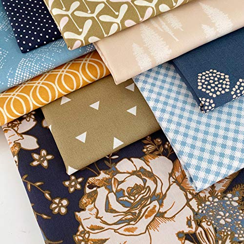 Boho Floral Quilt Bundle with Dark Colors | Winter Colors Fabric C...