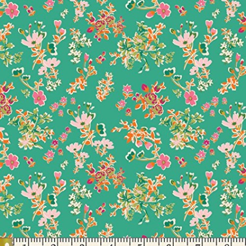 Bright Colors Floral Quilt Bundle | Pink Green White Summer Fat Qu...