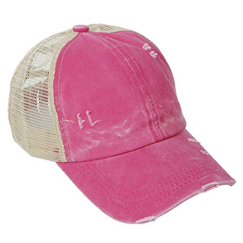 Muryobao Women Ponytail Baseball Caps Visor Criss Cross Mesh Hole ...