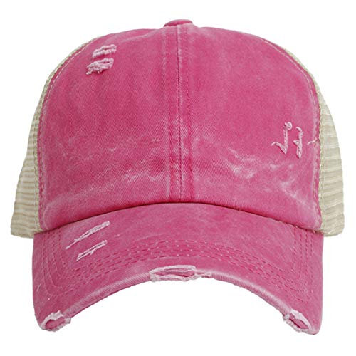 Muryobao Women Ponytail Baseball Caps Visor Criss Cross Mesh Hole ...