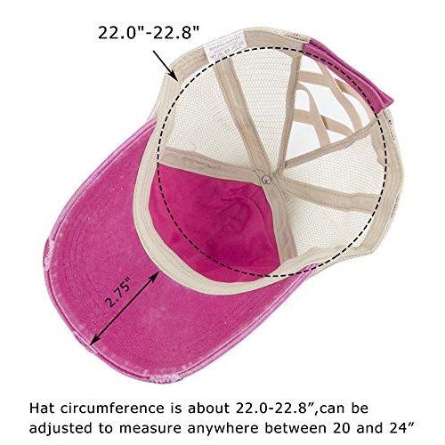 Muryobao Women Ponytail Baseball Caps Visor Criss Cross Mesh Hole ...