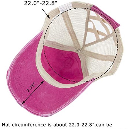 Muryobao Women Ponytail Baseball Caps Visor Criss Cross Mesh Hole ...