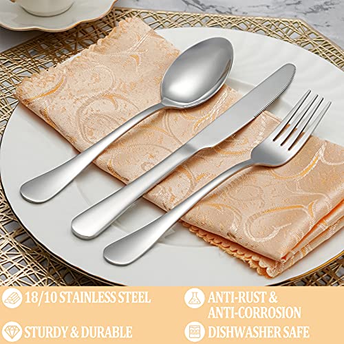 40 Piece Silverware Set Service for 8,Premium Stainless Steel Flat...