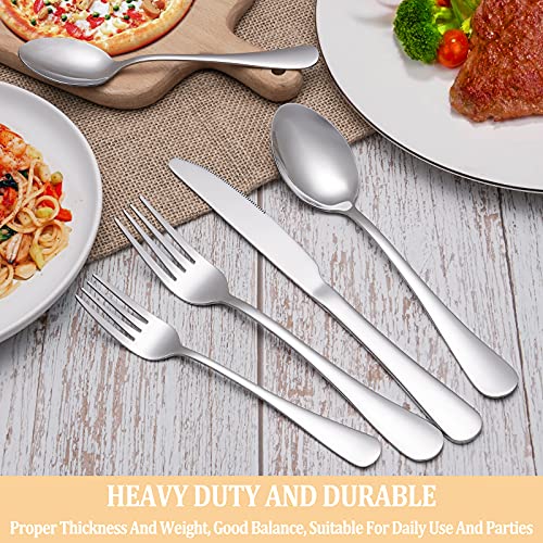 40 Piece Silverware Set Service for 8,Premium Stainless Steel Flat...