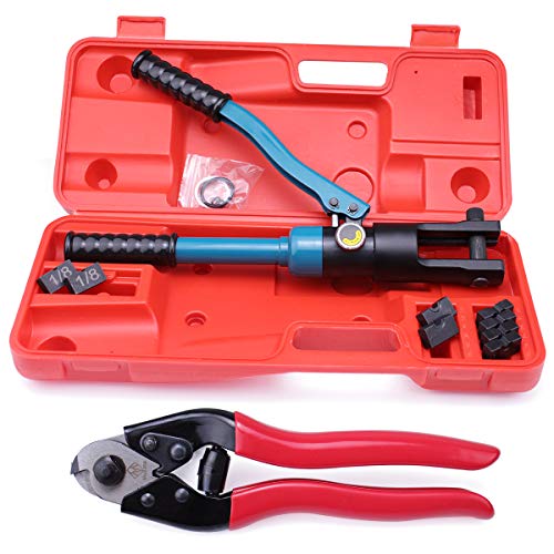 Muzata Custom Hydraulic Hand Crimper Tool for 1/8 Stainless Steel...