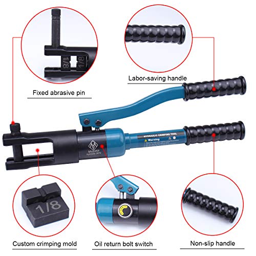 Muzata Custom Hydraulic Hand Crimper Tool for 1/8 Stainless Steel...