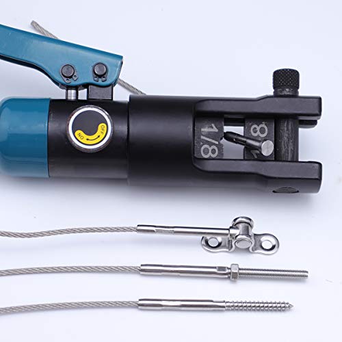 Muzata Custom Hydraulic Hand Crimper Tool for 1/8 Stainless Steel...