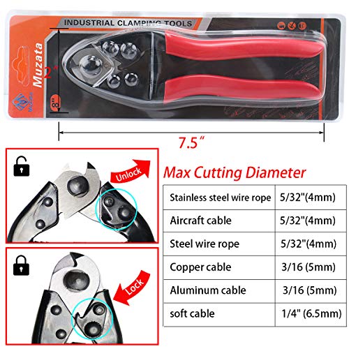 Muzata Custom Hydraulic Hand Crimper Tool for 1/8 Stainless Steel...