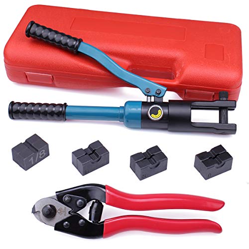 Muzata Custom Hydraulic Hand Crimper Tool for 1/8 Stainless Steel...