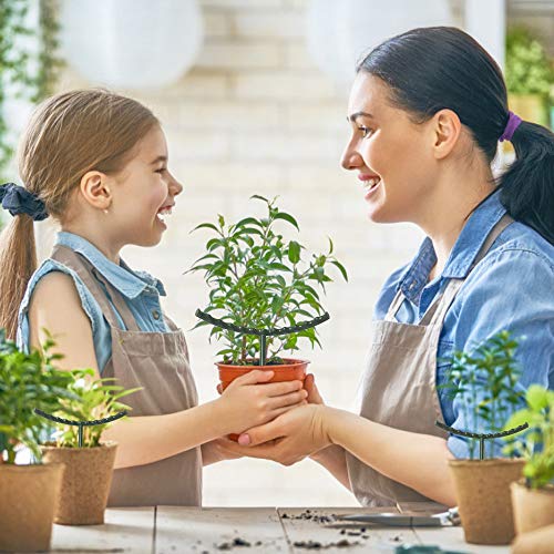 10 Pack Plant Support Plant Stakes, Metal Half Round Plant Support...