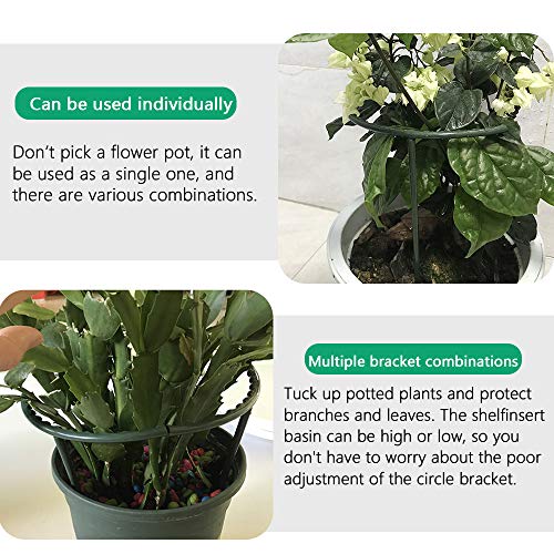 10 Pack Plant Support Plant Stakes, Metal Half Round Plant Support...
