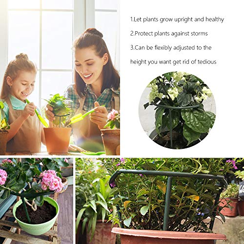10 Pack Plant Support Plant Stakes, Metal Half Round Plant Support...