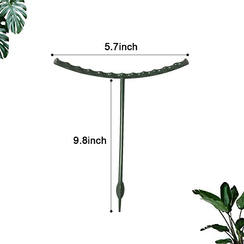 10 Pack Plant Support Plant Stakes, Metal Half Round Plant Support...