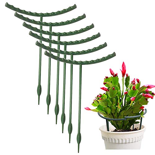 10 Pack Plant Support Plant Stakes, Metal Half Round Plant Support...