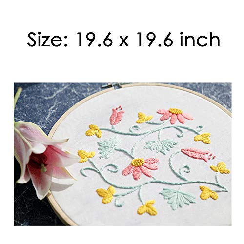 7 Pcs/Set Linen Needlework Fabric Solid Colour Cloth Garments Craf...