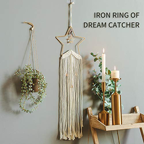 mwellewm 20 Pcs Moon Star Dream Catcher Metal Hoop Rings Circle Ma...